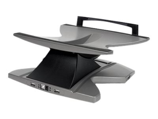 Imagen de APC Ergonomic Notebook Stand with 4-Port USB 2.0 Hub - Soporte para ordenador portátil