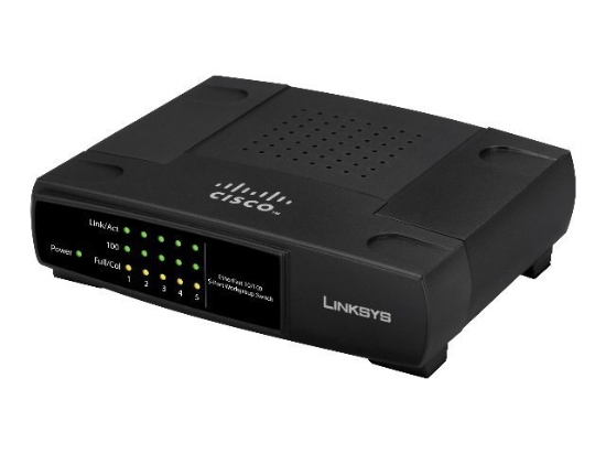 Imagen de Linksys EtherFast 10/100 5-Port Workgroup Switch EZXS55W - Conmutador - 5 x 10/100 + 1 x 10/100 compartido - sobremesa