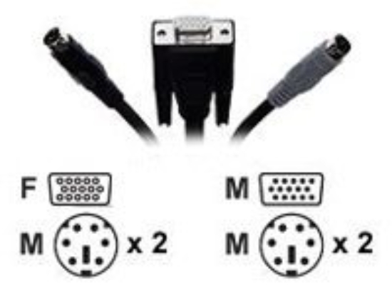 Imagen de Linksys - Kit de cables de teclado / vídeo / ratón (KVM) - PS/2, HD-15 (VGA) a PS/2, HD-15 (VGA) (M) - 1.83 m - para ProConnect 2-Port KVM Switch, 4-Port KVM Switch PS2KVM4, CPU Switch SVIEW04