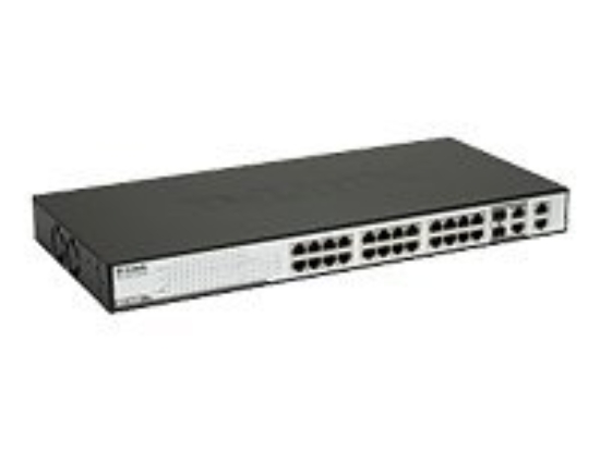Imagen de D-Link Web Smart DES-1228P - Conmutador - Gestionado - 24 x 10/100 (PoE) + 2 x Gigabit SFP combinado + 2 x 10/100/1000 - sobremesa - PoE
