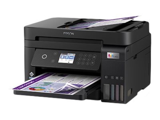 Imagen de Epson EcoTank L6270 - Impresora multifunción - color - chorro de tinta - rellenable - 216 x 297 mm (original) - 215.9 x 1200 mm (material) - hasta 11 ppm (copiando) - hasta 15.5 ppm (impresión) - 250 