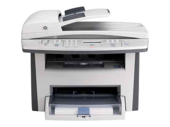 Imagen de HP LaserJet 3055 All-in-One - Impresora multifunción - B/N - laser - 216 x 381 mm (original) - hasta 18 ppm (copiando) - hasta 18 ppm (impresión) - 260 hojas - 33.6 Kbps - USB 2.0, LAN