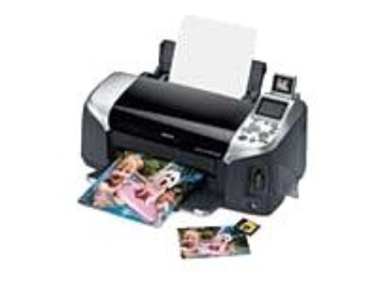 Imagen de Epson Stylus Photo R320 - Impresora - color - chorro de tinta - Legal - 5.760 x 1.440 ppp - hasta 15 ppm (monocromo) / hasta 15 ppm (color) - capacidad: 120 hojas - USB - plata, gris oscuro