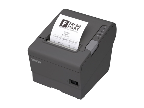 Imagen de Epson TM T88V - Impresora de recibos - línea térmica - rollo 8 cm - hasta 300 mm/segundo - paralelo, USB - cortador - gris oscuro