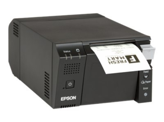 Imagen de Epson TM T70II - Impresora de recibos - línea térmica - rollo 8 cm - 180 x 180 ppp - hasta 250 mm/segundo - LAN, USB 2.0 - gris oscuro