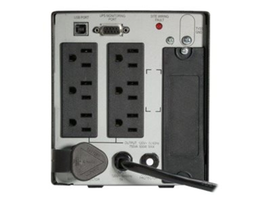 Imagen de APC Smart-UPS 750VA USB & Serial - UPS - CA 120 V - 500 vatios - 750 VA - RS-232, USB - conectores de salida: 6 - negro