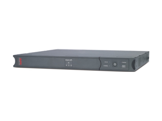 Imagen de APC Smart-UPS SC 450VA - UPS (montaje en bastidor) - CA 120 V - 280 vatios - 450 VA - RS-232 - conectores de salida: 4 - 1U - gris - no se vende en CO, VT y WA - para P/N: AR3106SP, AR4018SPX432, AR40