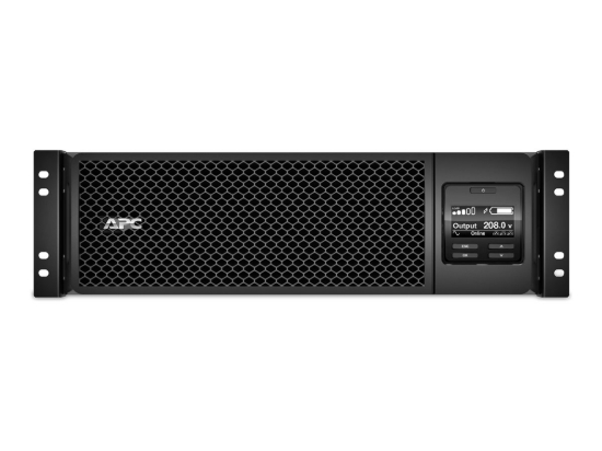 Imagen de APC Smart-UPS SRT 5000VA RM - UPS (montaje en bastidor) - CA 208/240 V - 4800 vatios - 5400 VA - Ethernet 10/100, USB - conectores de salida: 4 - 3U - negro - para P/N: AR3140G, AR3340G, AR3355W, AR40