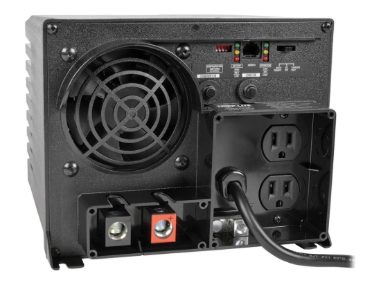 Imagen de Eaton Tripp Lite Series 750W APS 12VDC 120V Inverter / Charger w/ Auto Transfer Switching ATS 2 Outlets - Convertidor de corriente CC a CA + cargador de baterías - 12 V - 750 vatios - conectores de sa
